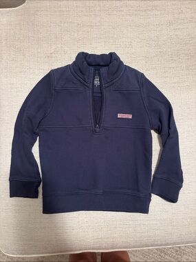 Vineyard Vines Navy Quarter-Zip Kids Sweatshirt